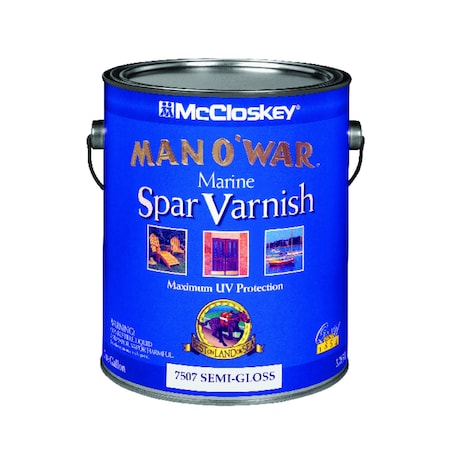 Man O War McCloskey  Semi-Gloss Clear Marine Spar Varnish 1 gal 080.0007507.007